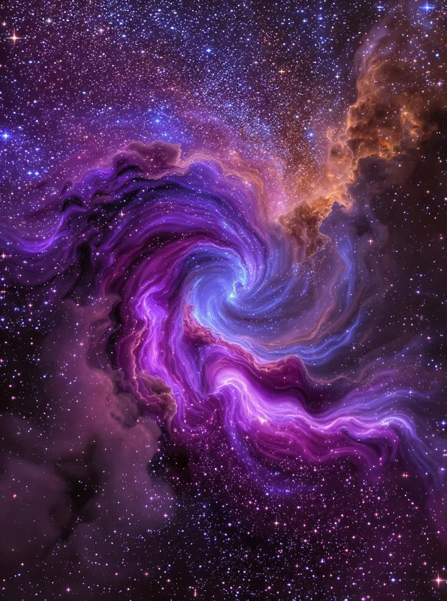 “Glowing Cosmic Nebula With Swirling Stardust — image prompt preview