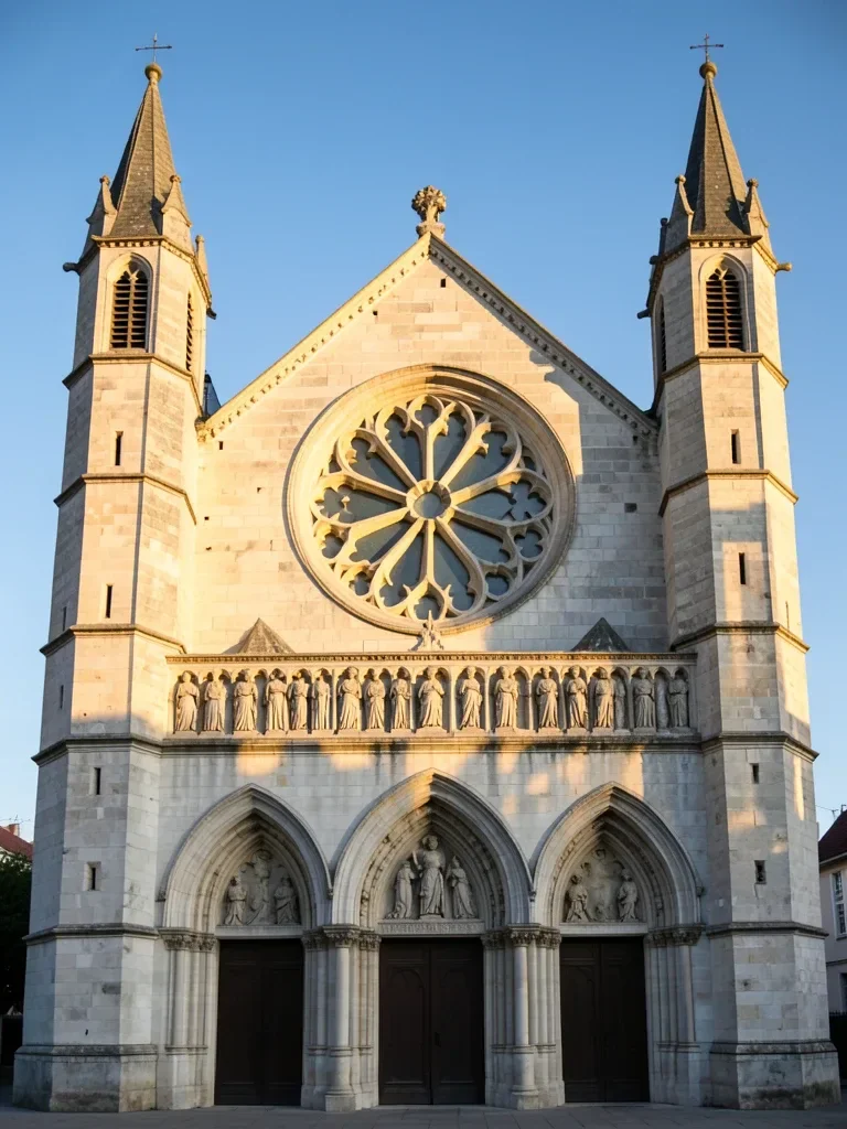 Gothic Cathedral Rose Window Facade — image prompt preview