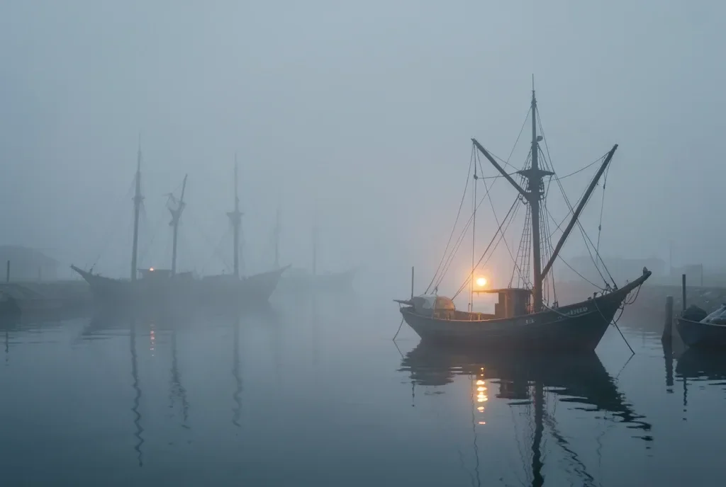 Harbor in Morning Fog — image prompt preview