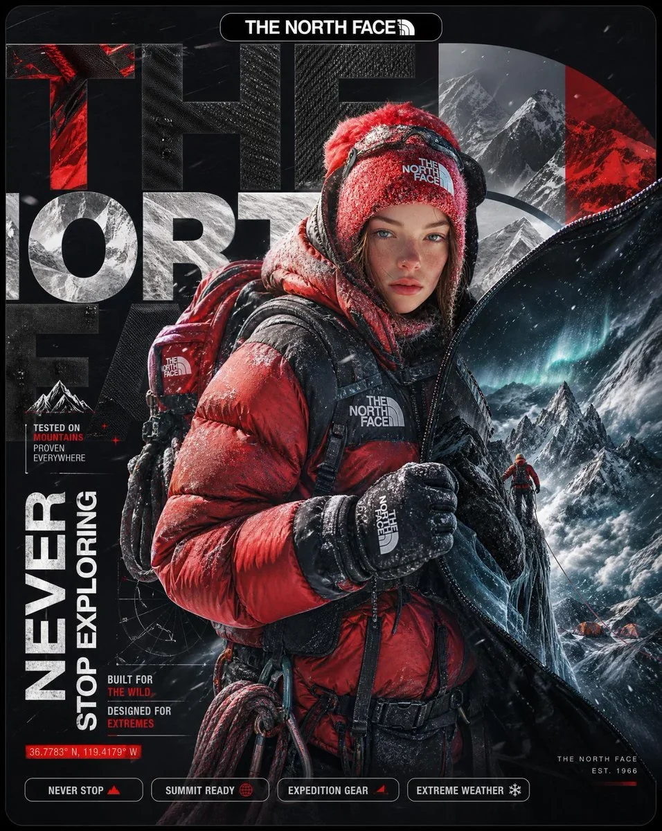 Hyper-Detailed Surreal Advertising Poster For The North — image prompt preview