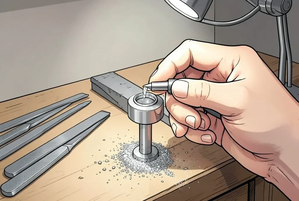 Jewelry Bench Filing — image prompt preview
