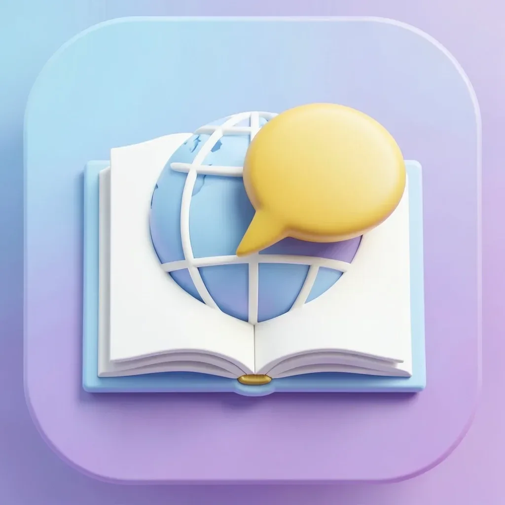 Language Learning App Icon — image prompt preview