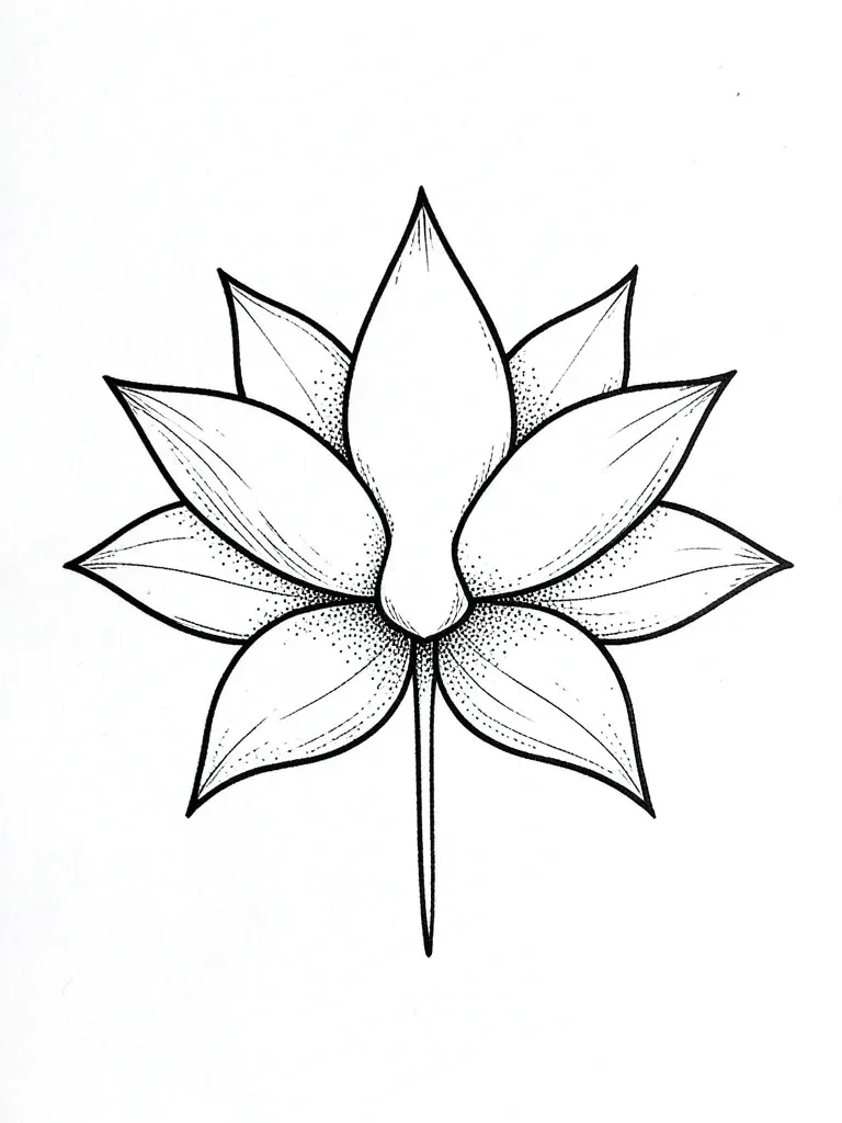 Lotus Flower Sternum Tattoo — image prompt preview