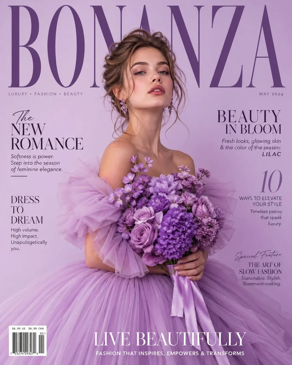 Luxury High-Fashion Magazine Cover In A Soft — image prompt preview