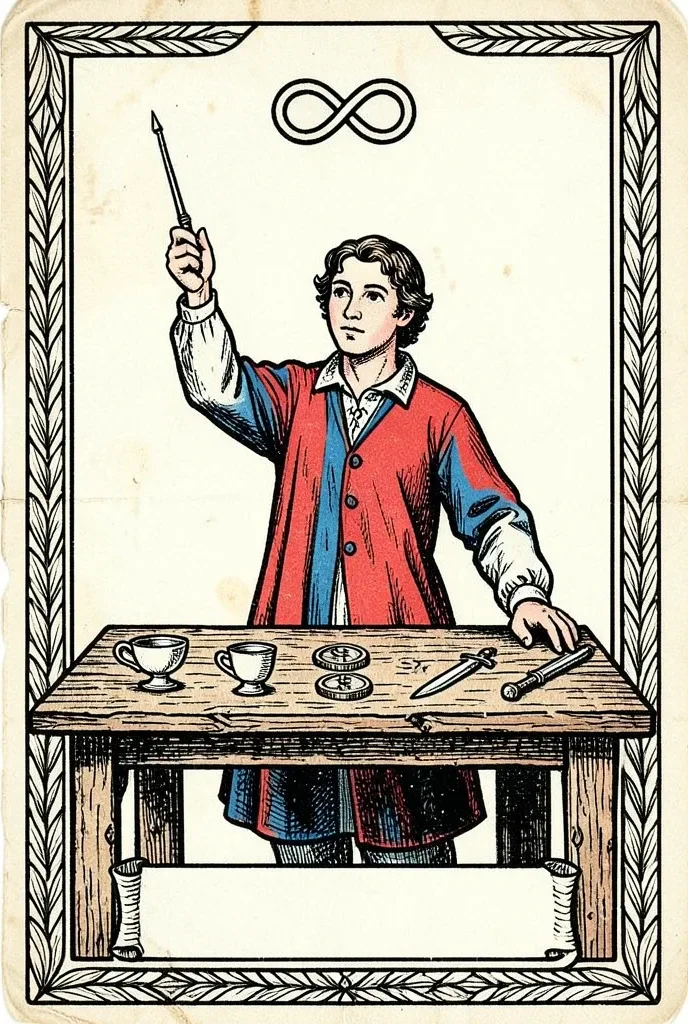 Marseille Tarot: The Magician — image prompt preview