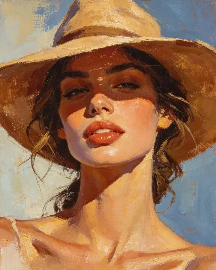 Masterpiece Oil Painting Portrait Of A Beautiful — image prompt preview