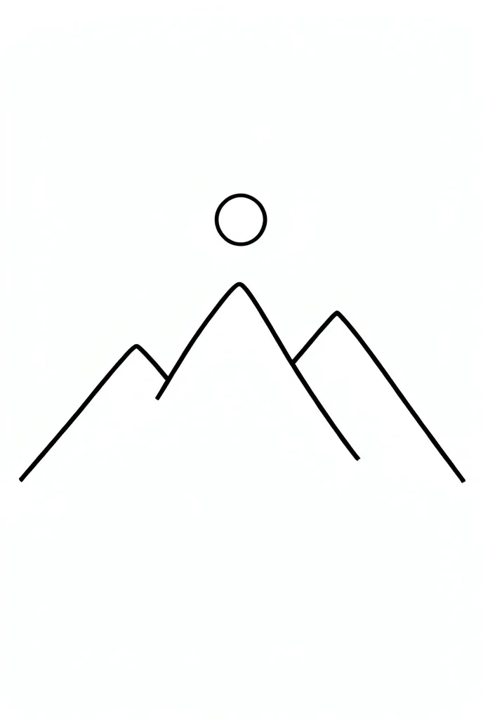 Minimal Line Art Mountain Range — image prompt preview