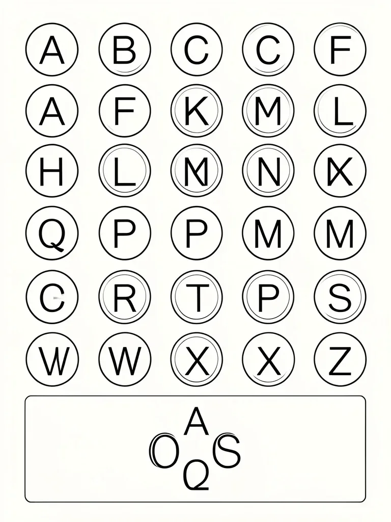 Minimalist Alphabet Poster — image prompt preview