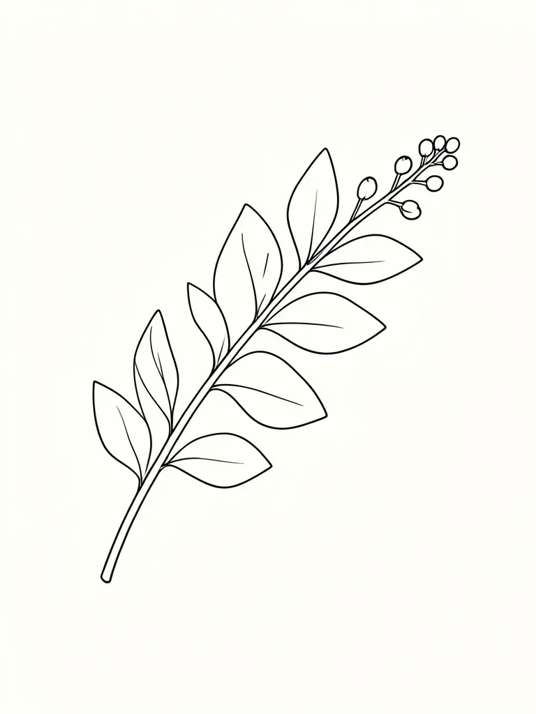 Minimalist Botanical Line Branch — image prompt preview