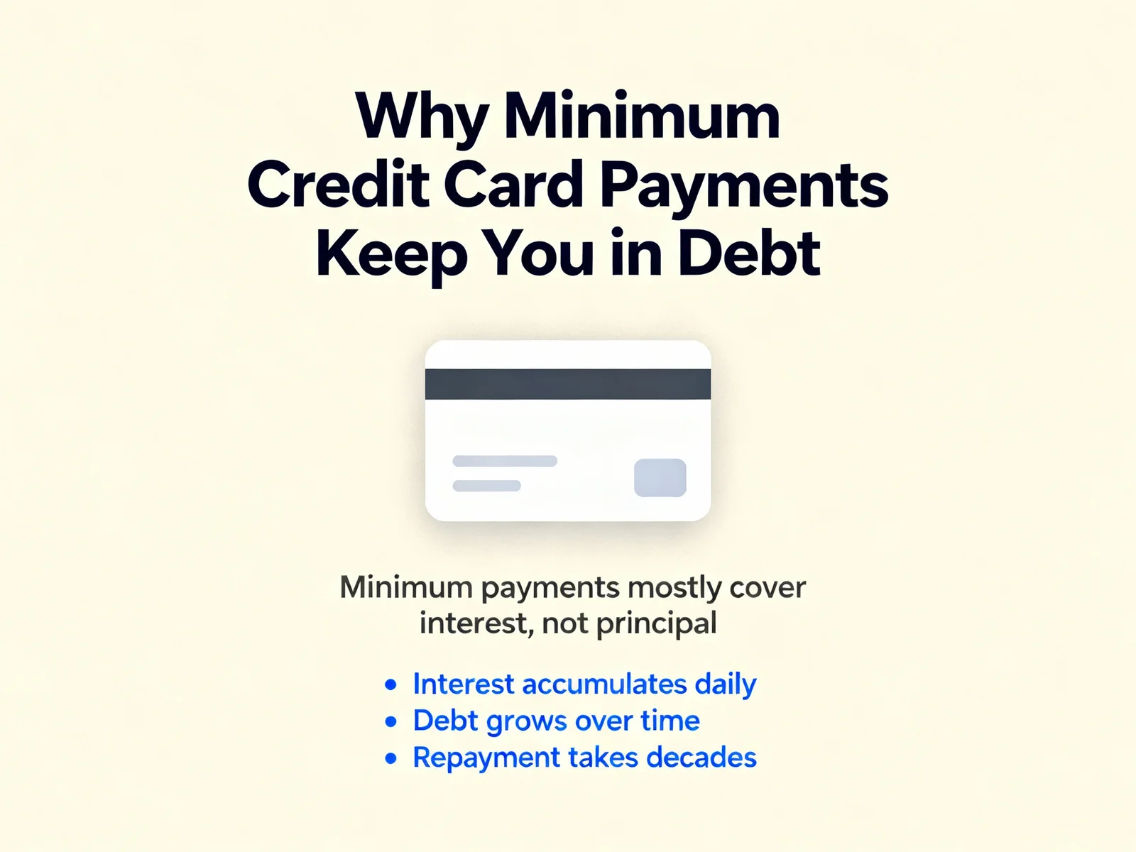 Minimalist Financial Infographic Explaining Why Minimum Credit — image prompt preview