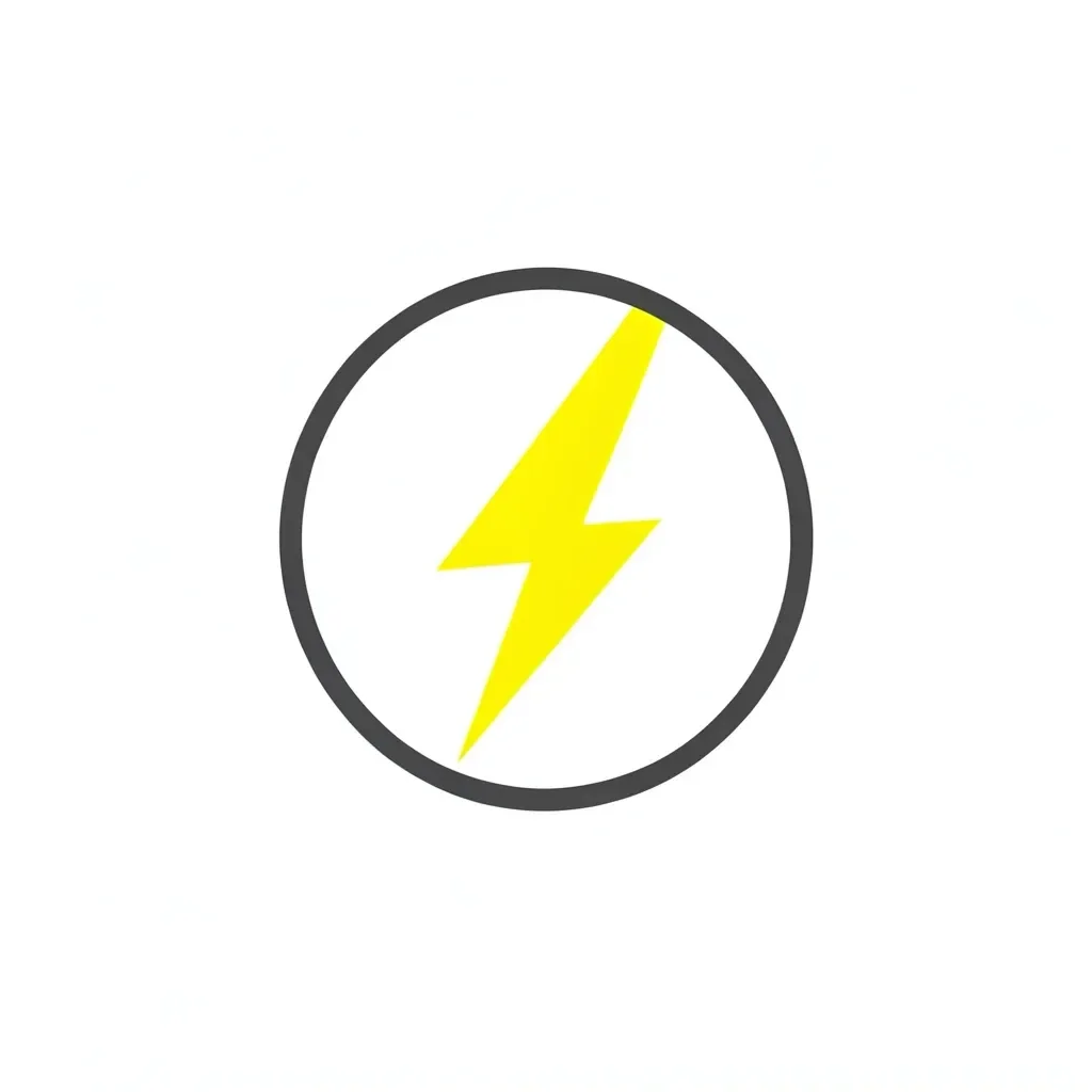 Minimalist Lightning Bolt Badge — image prompt preview