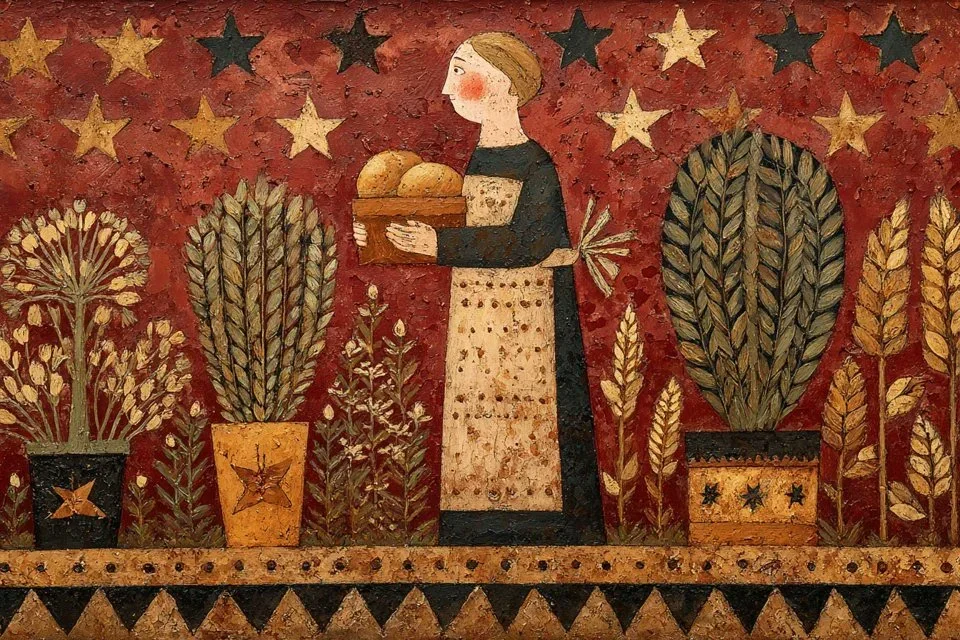 Naive Folk Art Painting Of [Subject] — image prompt preview