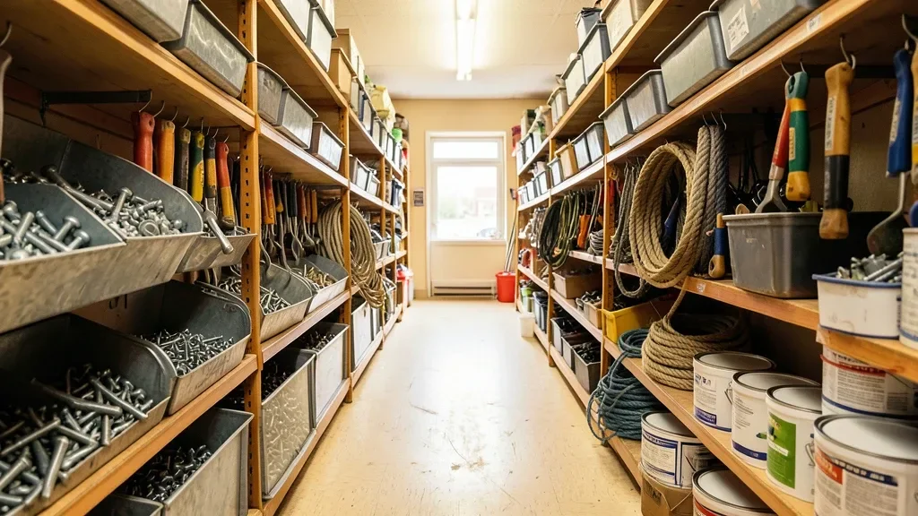 Neighborhood Hardware Store Aisle — image prompt preview