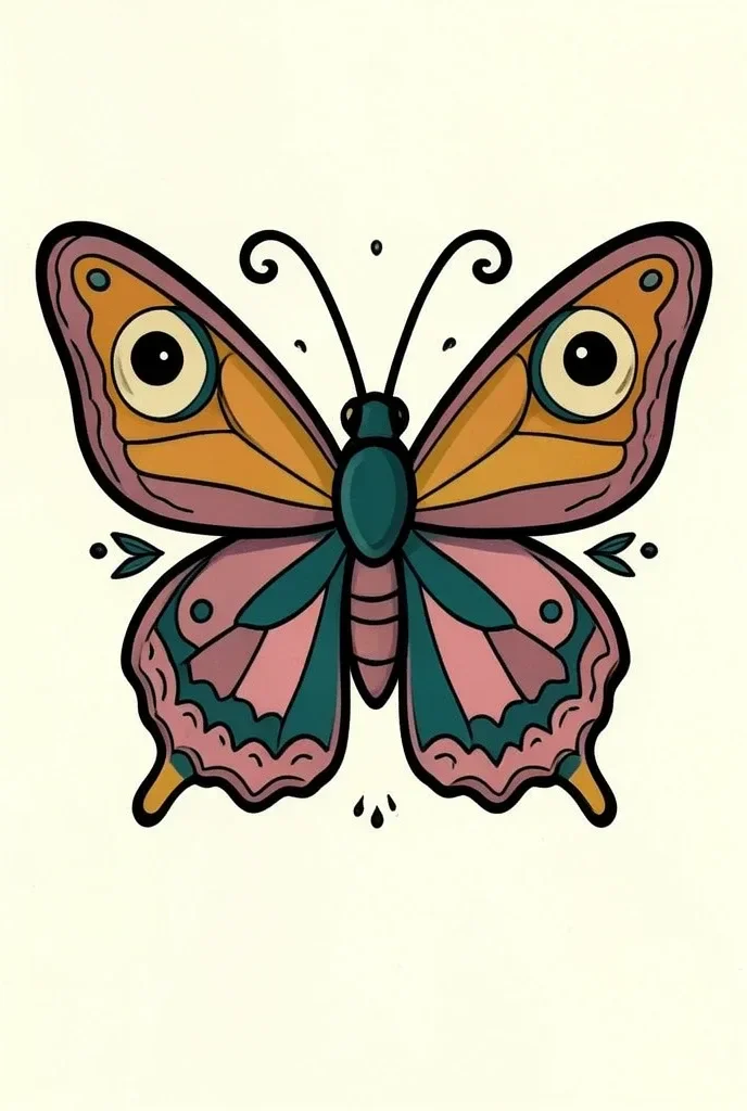 Neotraditional Moth Tattoo — image prompt preview