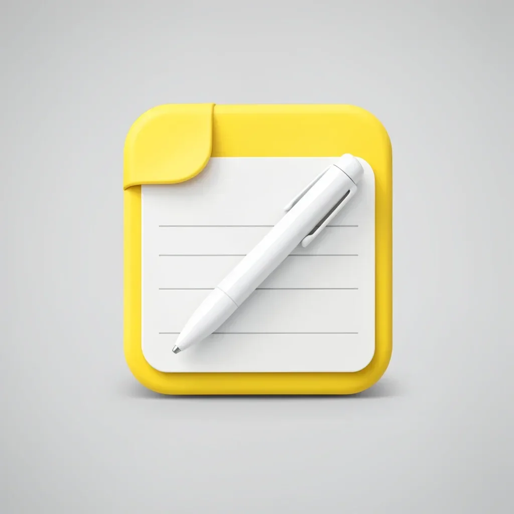 Note-Taking App Icon — image prompt preview