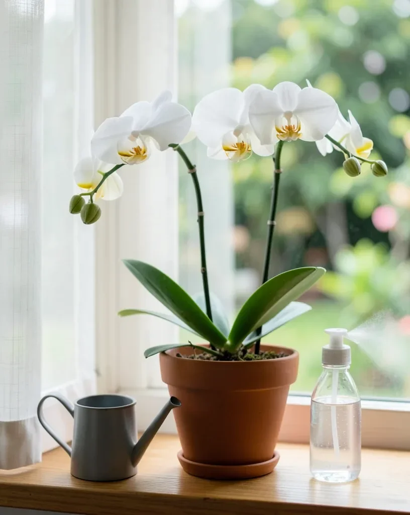 Orchid Blooming on a Windowsill — image prompt preview