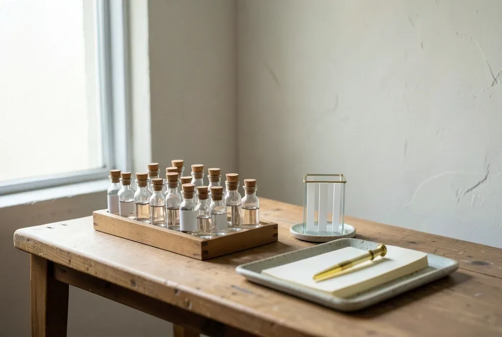 Perfume Atelier Blending Table — image prompt preview