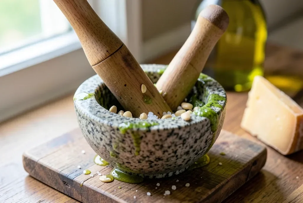 Pesto in Marble Mortar — image prompt preview