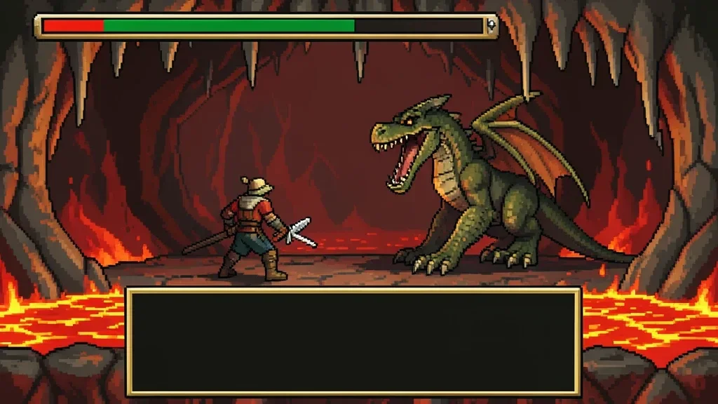 Pixel Art RPG Battle Scene — image prompt preview