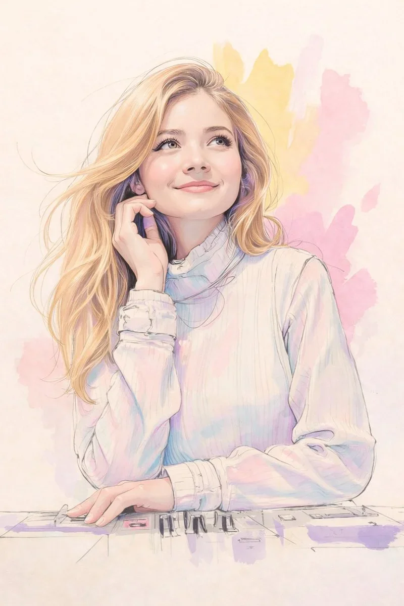 Portrait Minimal Portraits — Watercolor — image prompt preview