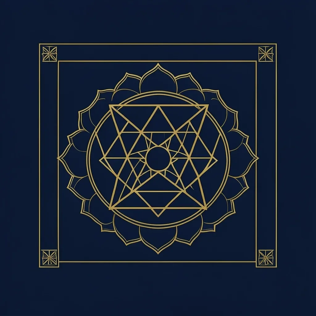 Sri Yantra Sacred Geometry Diagram — image prompt preview