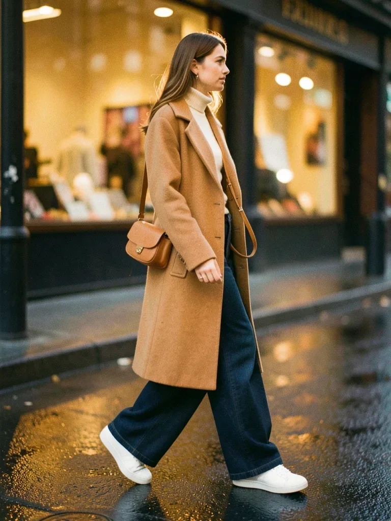 Street Style Fashion Editorial — Urban Layered Look — image prompt preview