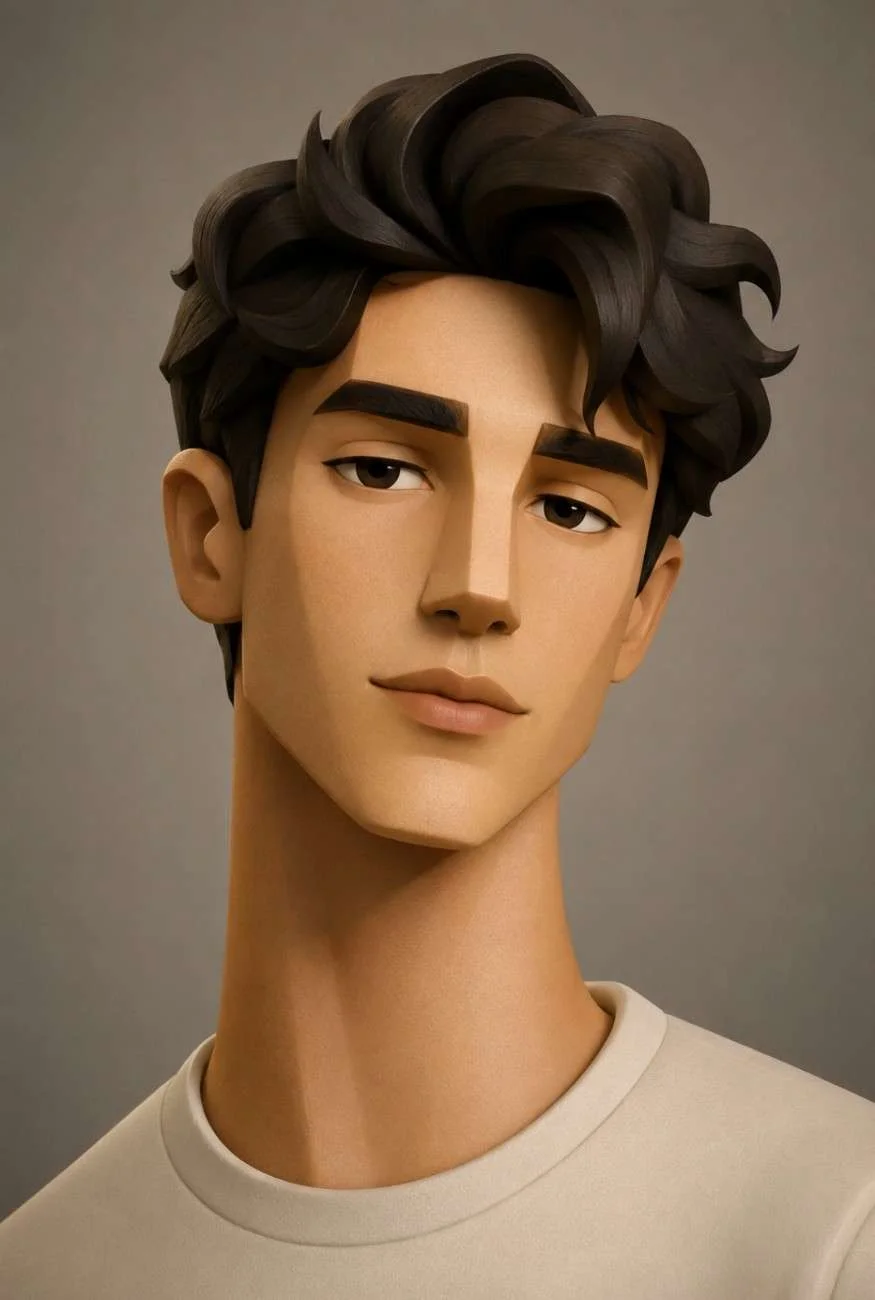 Stylized 3D Character Portrait — image prompt preview