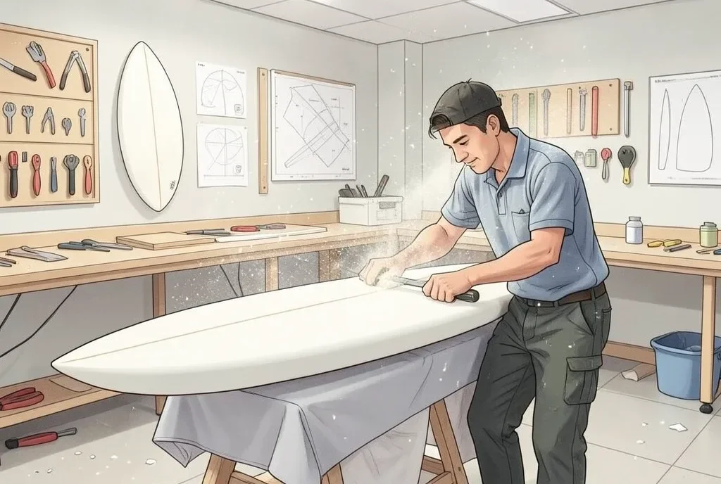 Surfboard Shaping Bay — image prompt preview