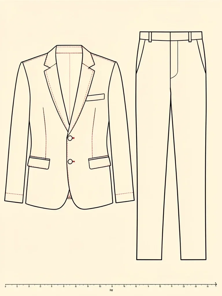 Technical Fashion Flat Sketch — image prompt preview