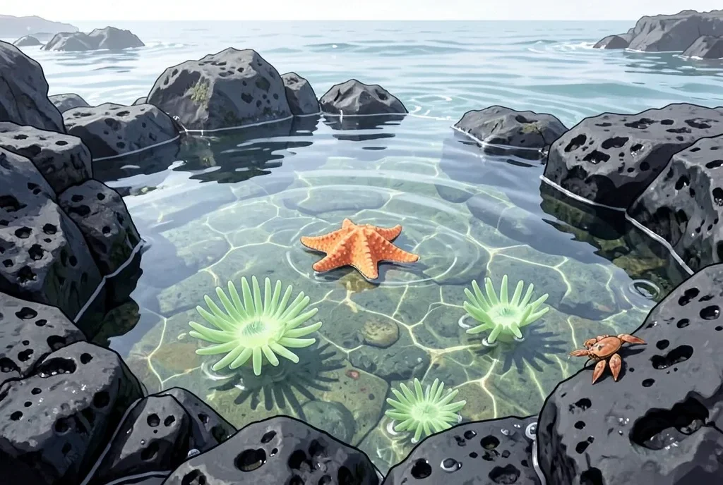 Tide Pool with Starfish — image prompt preview