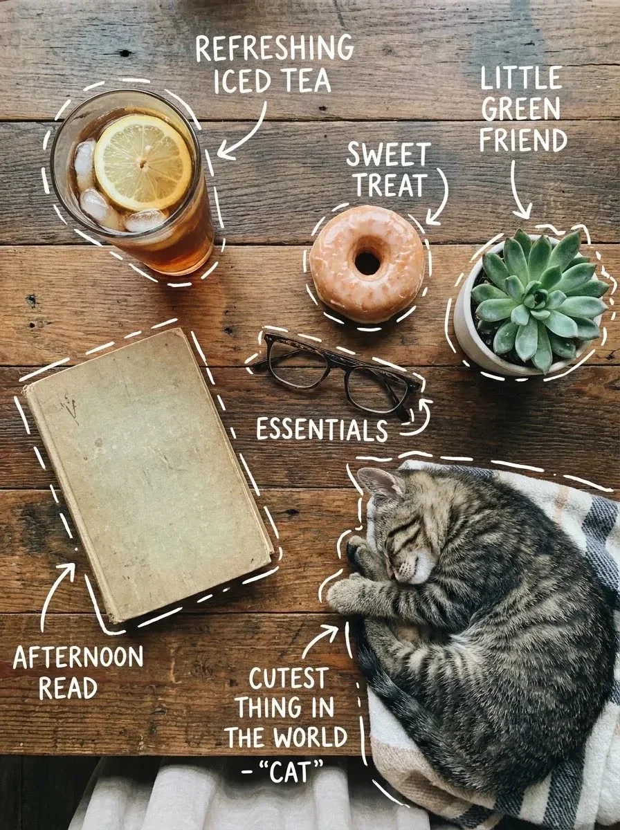 Top-Down Flat Lay On A Rustic Wooden — image prompt preview