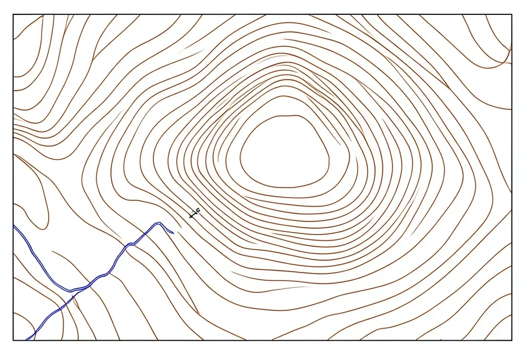 Topographic Map Contour Study — image prompt preview