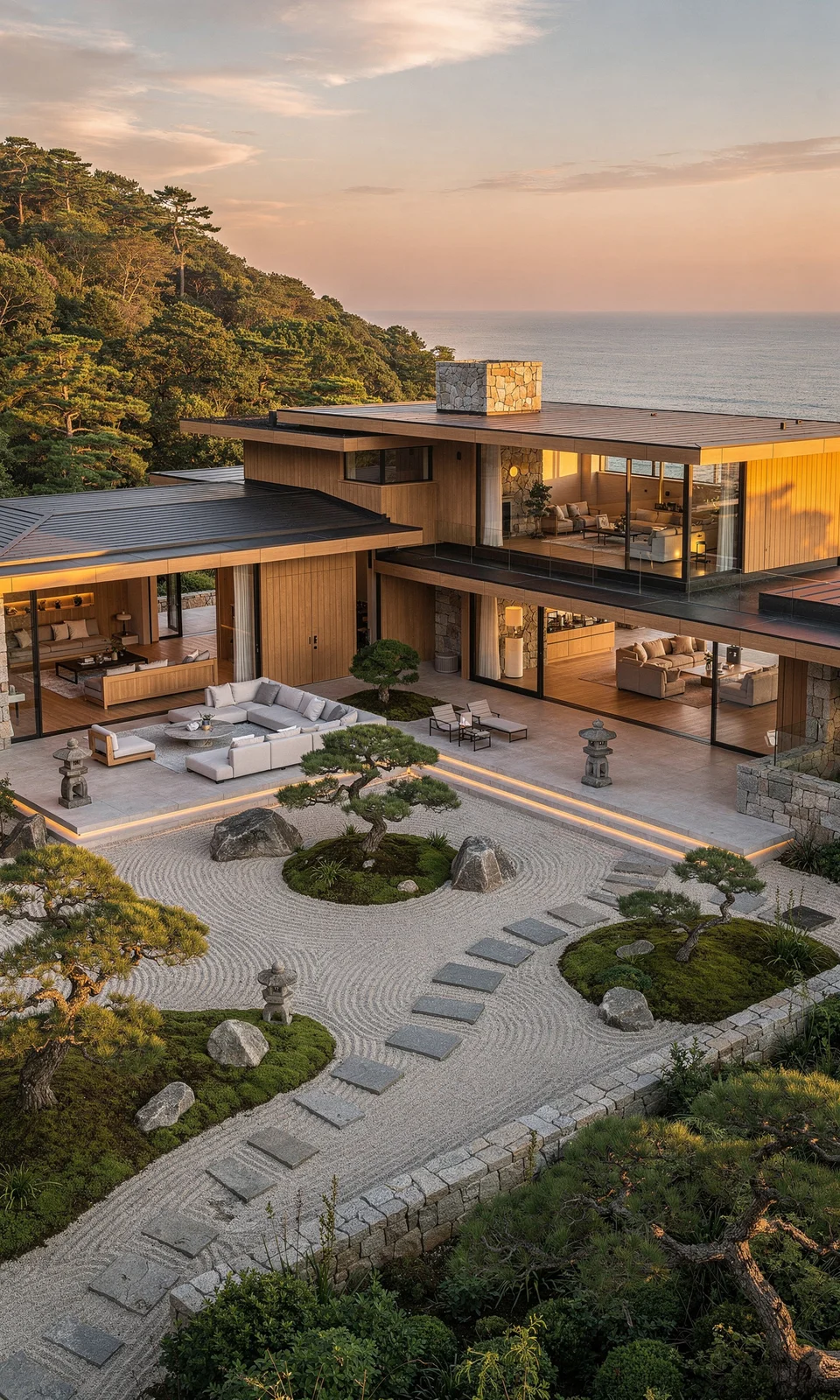 Ultra-Realistic Architectural Photography Of A $30–40M Japanese — image prompt preview