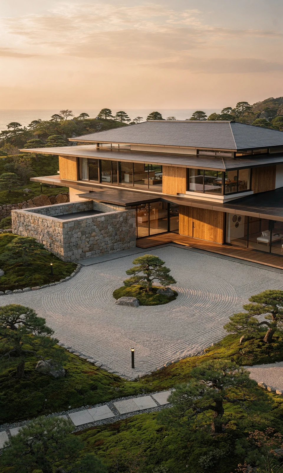 Ultra-Realistic Architectural Photography Of A High-End Japanese — image prompt preview
