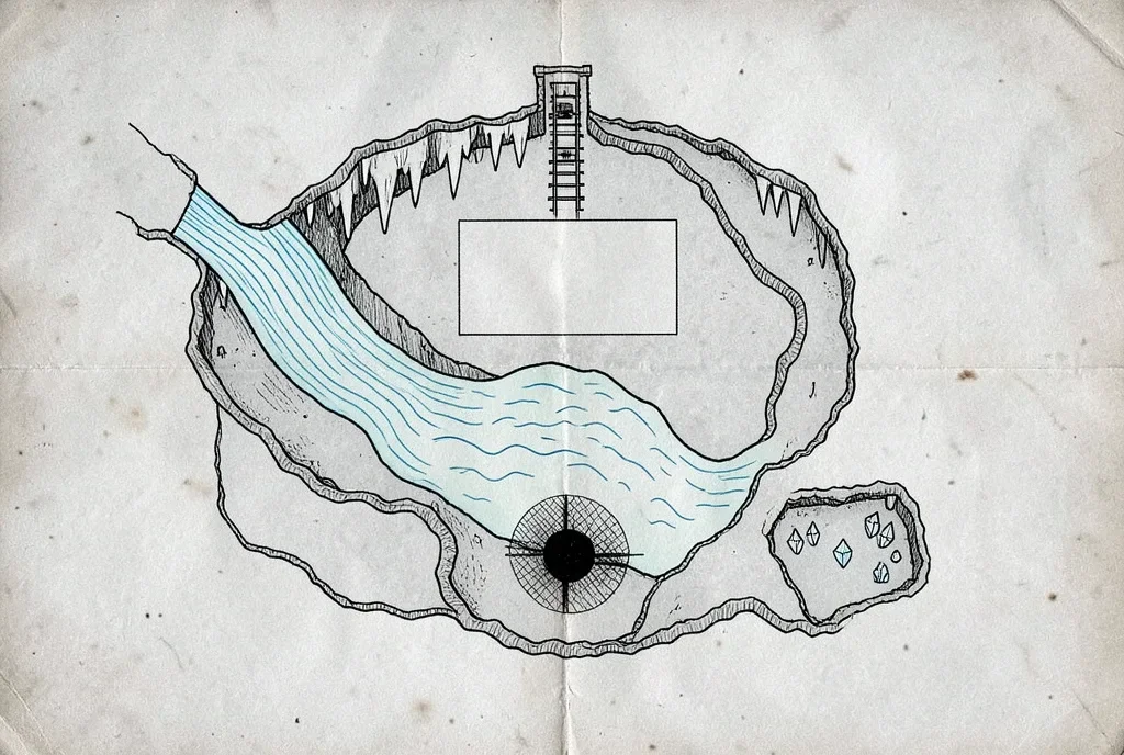 Underground Cavern Map — image prompt preview