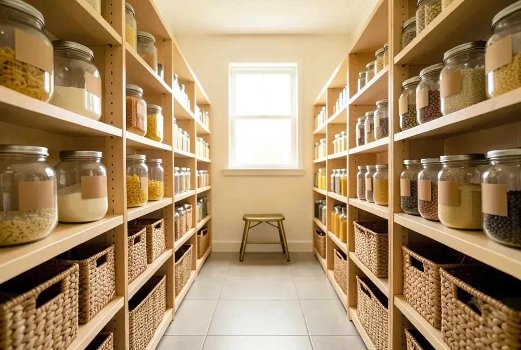Walk-In Pantry with Glass Jars — image prompt preview