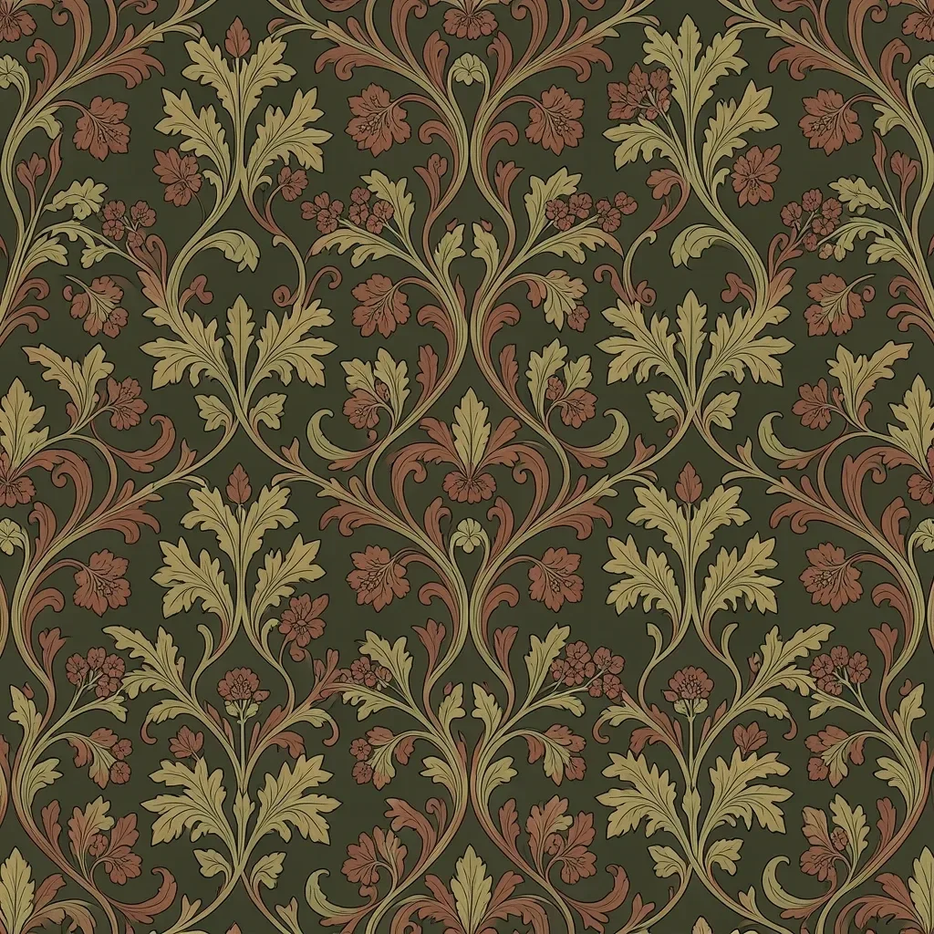 William Morris Acanthus Seamless Pattern — image prompt preview